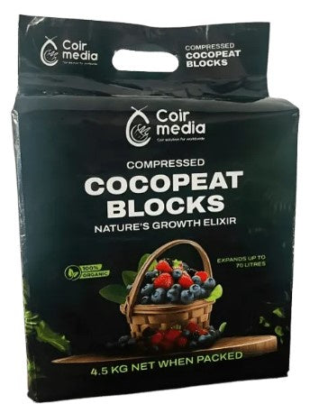 Coco Peat Block Premium 4.5kg (makes 70ltr)