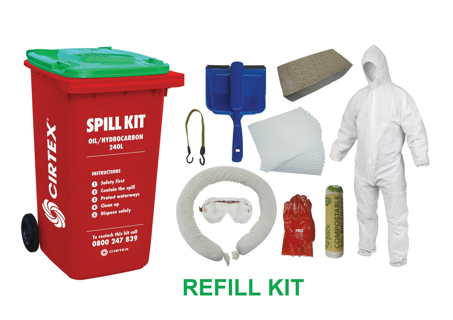 Spill Kit EnviroHemp REFILL - - - [240ltr ONLINE ONLY]
