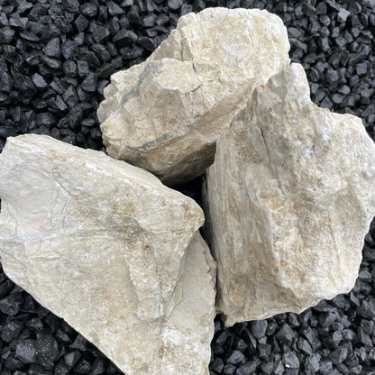 White Ice Lime Rocks Gabion Sized