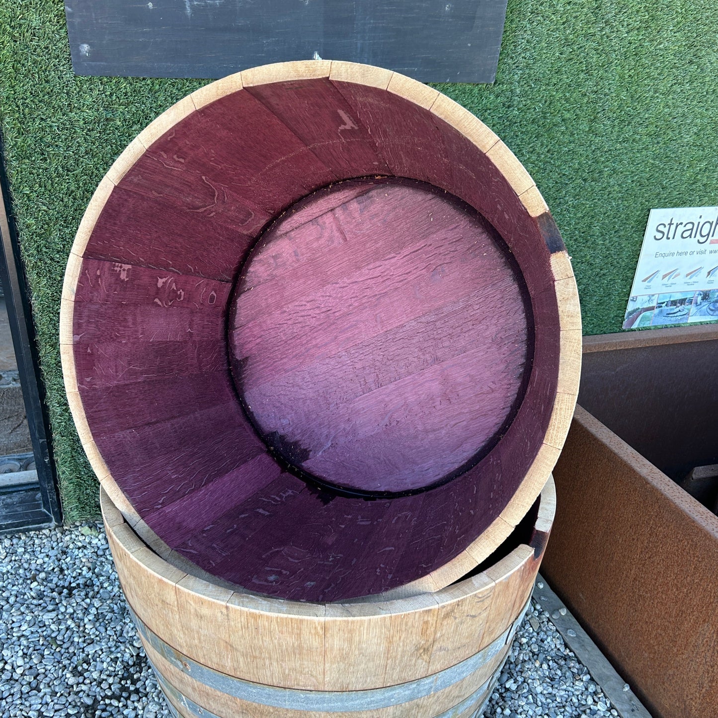 Half Wine Barrel - planter